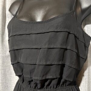 Wet Seal Elegant Black Layered Maxi Dress